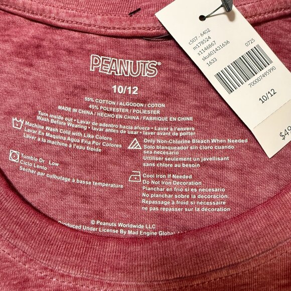 Embellished Peanuts Snoopy It's Fall Yall Graphic jersey soft knit Tee 10/12 NWT - Picture 7 of 11